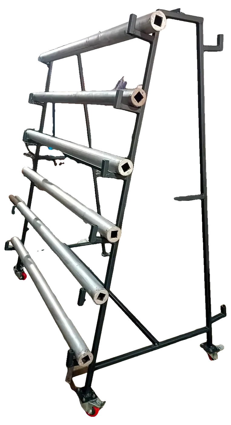 Batching Trolley with Roller Arms – Batching Pipes & Roll Handling, J-Tech Engineering Surat